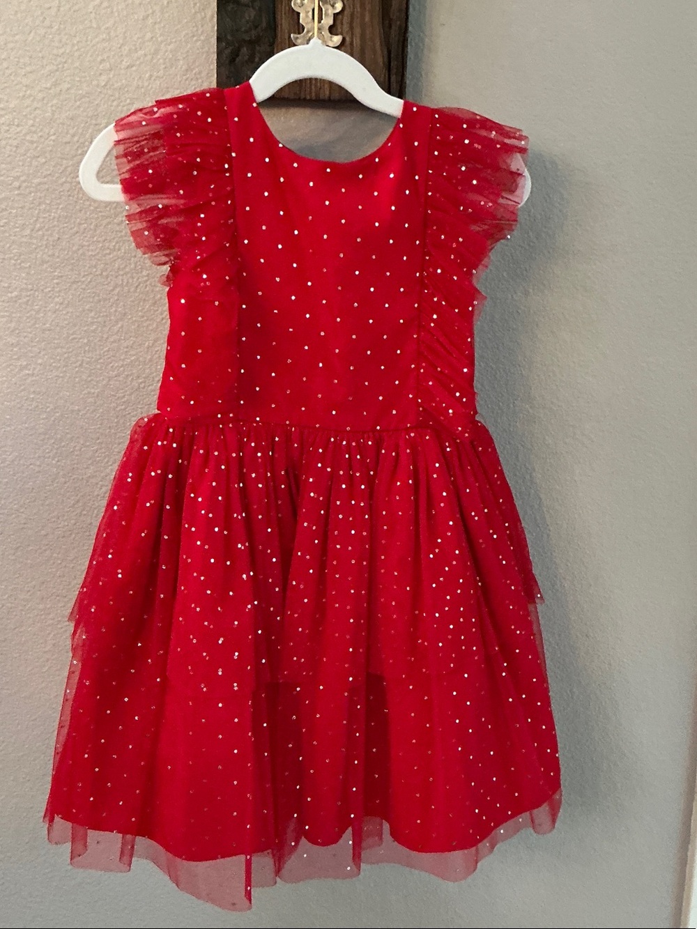Pippa & Julie Red Tulle Sparkle Party Dress